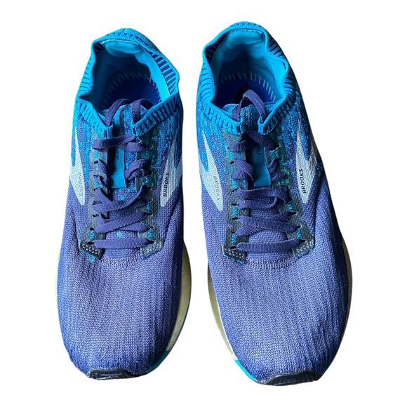 Brooks Levitate Running Shoes Women's 9 DNA AMP Knit Teal Navy Trainer Sneakers - Picture 3 of 13